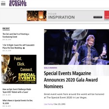 Special Events Magazine Announces 2020 Gala Award Nominees