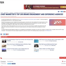 Chief Marketer’s Top 200 Brand Engagement And Experience Agencies